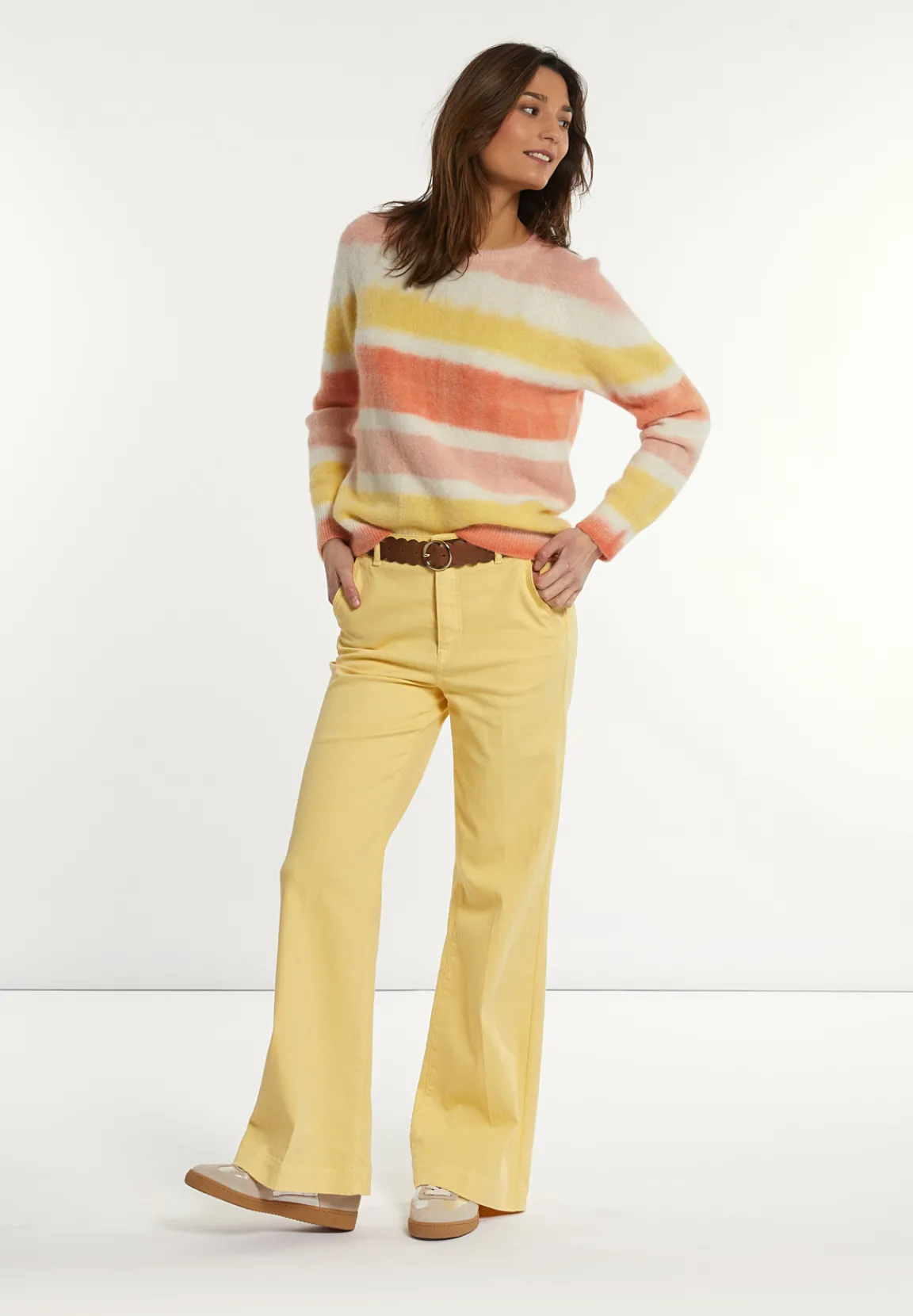 Online River Woods Alpaca-wollen gestreepte trui multicolor -