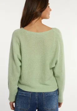 Clearance River Woods Alpaca-wollen V-hals trui groen -