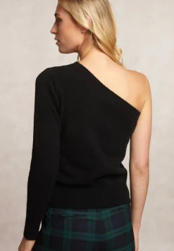 Sale River Woods Asymmetrische effen trui zwart -