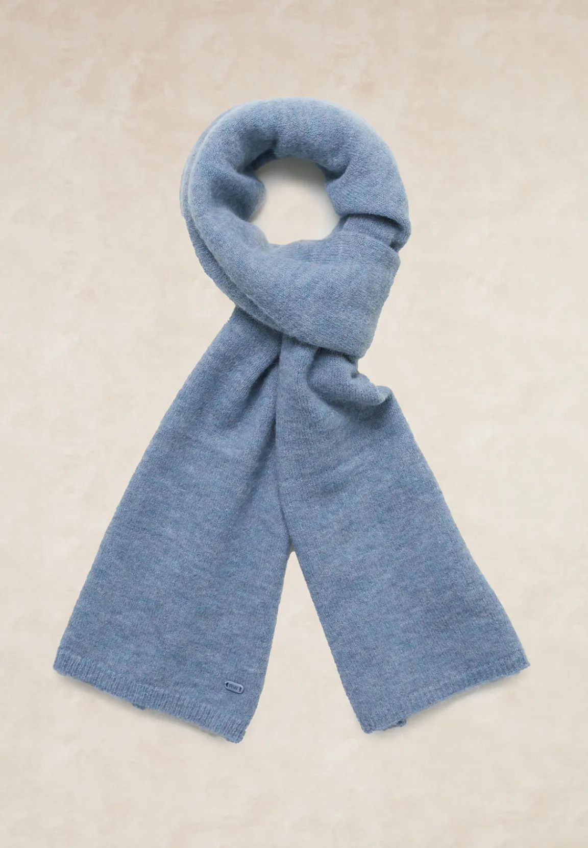 Online River Woods Basic effen wol-alpaca sjaal blauw -