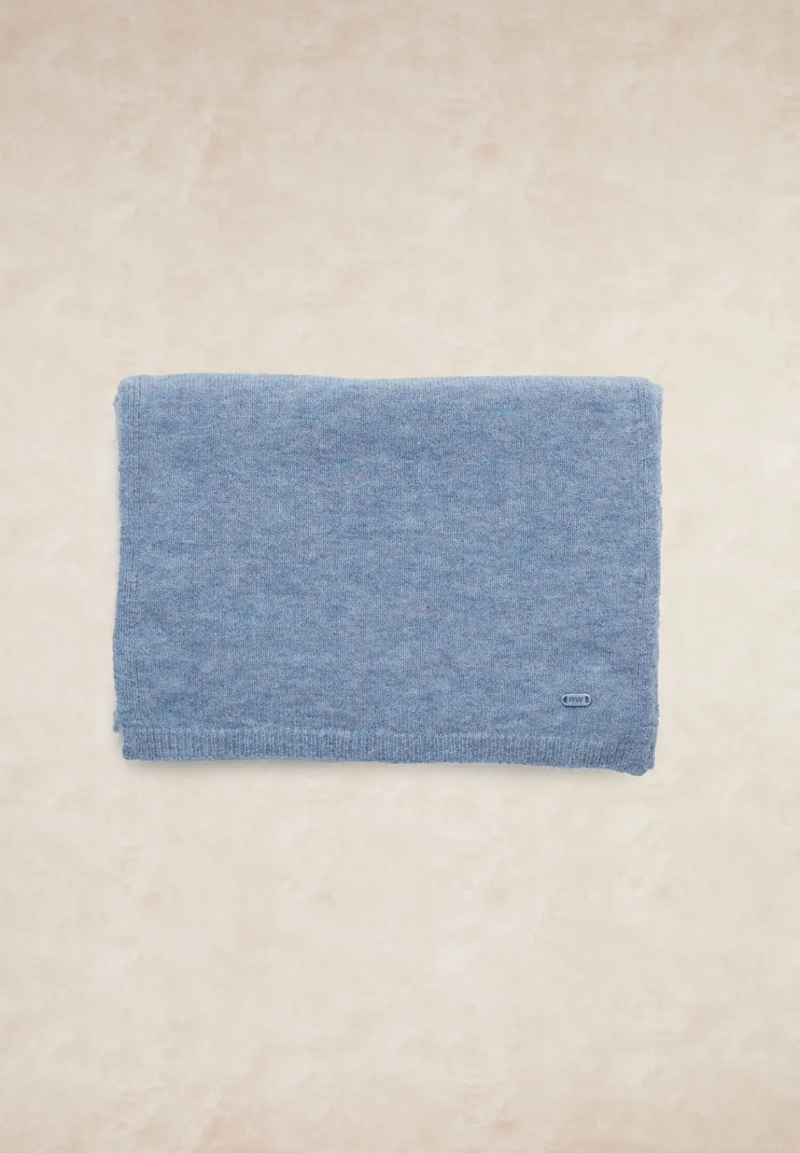 Online River Woods Basic effen wol-alpaca sjaal blauw -