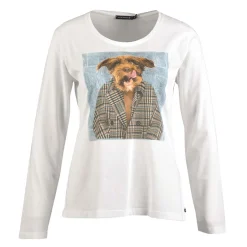 Online River Woods Basic gebroken wit T-shirt -