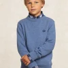 Sale River Woods Basic katoenen fleecetrui ronde hals night sky mix -