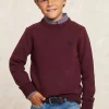 Clearance River Woods Basic katoenen fleecetrui ronde hals grape -