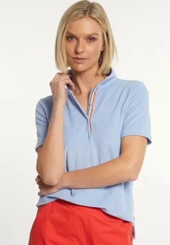 Online River Woods Basic éponge polo korte mouwen blauw -