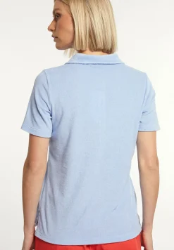 Online River Woods Basic éponge polo korte mouwen blauw -