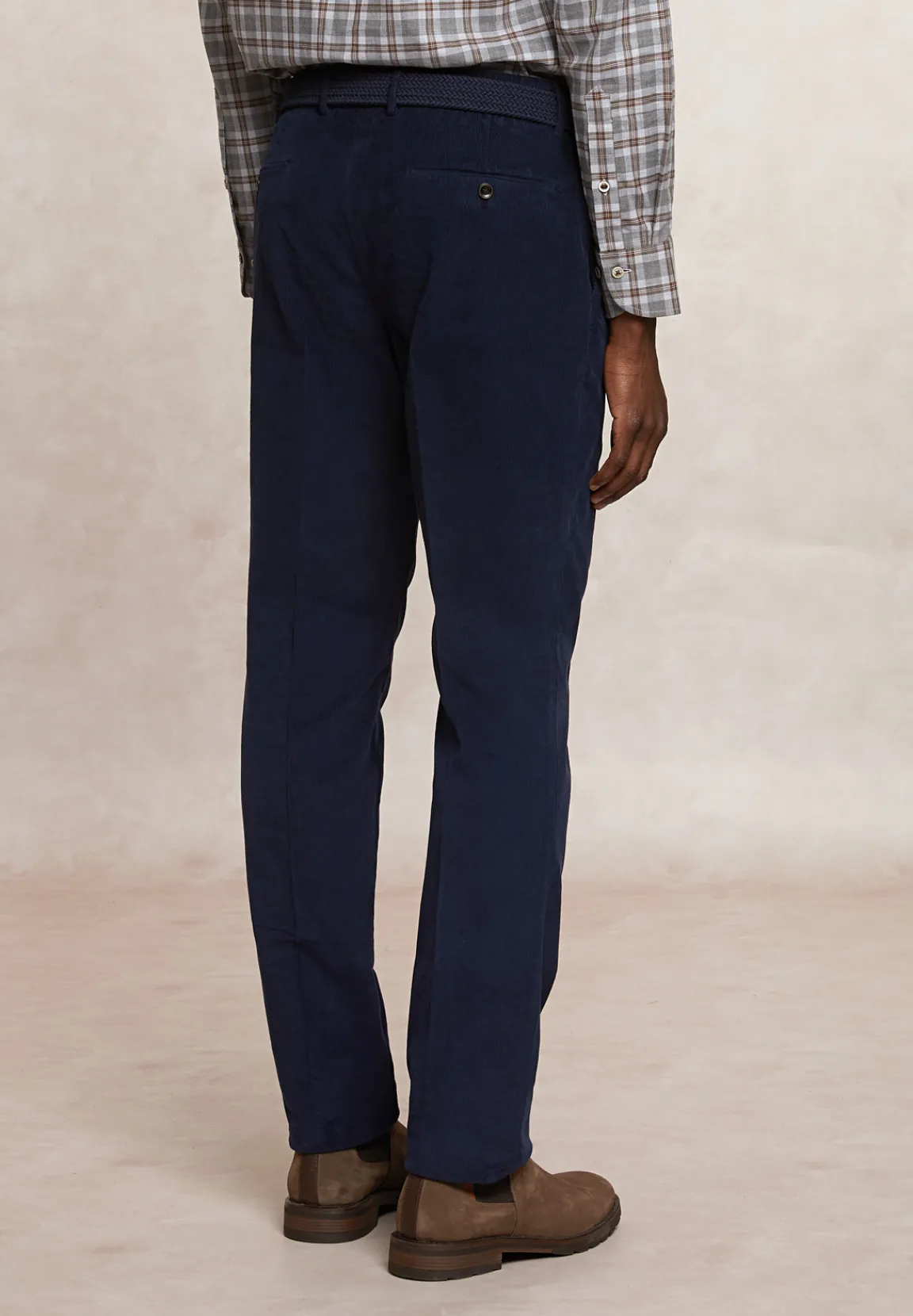 New River Woods Basic ribfluwelen stretch broek admiral -