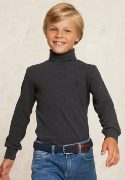 Sale River Woods Basic rolkraag T-shirt charcoal mix -