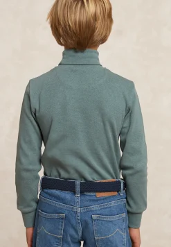 Sale River Woods Basic rolkraag T-shirt dk jade green mix -