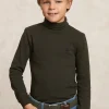 New River Woods Basic rolkraag T-shirt olive mix -