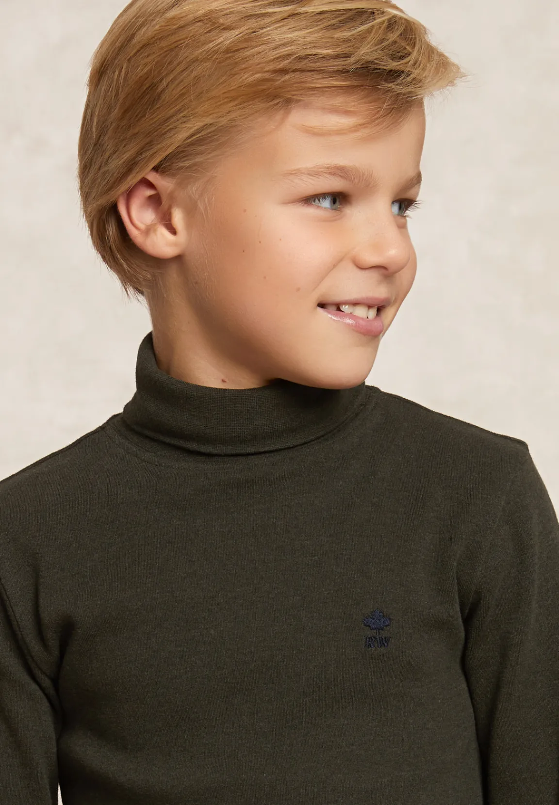 New River Woods Basic rolkraag T-shirt olive mix -
