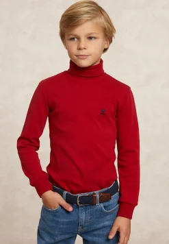 New River Woods Basic rolkraag T-shirt poppy -