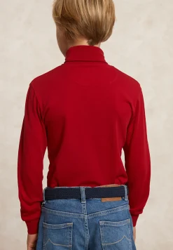 New River Woods Basic rolkraag T-shirt poppy -