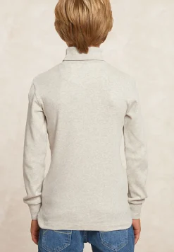 Outlet River Woods Basic rolkraag T-shirt sand mix -