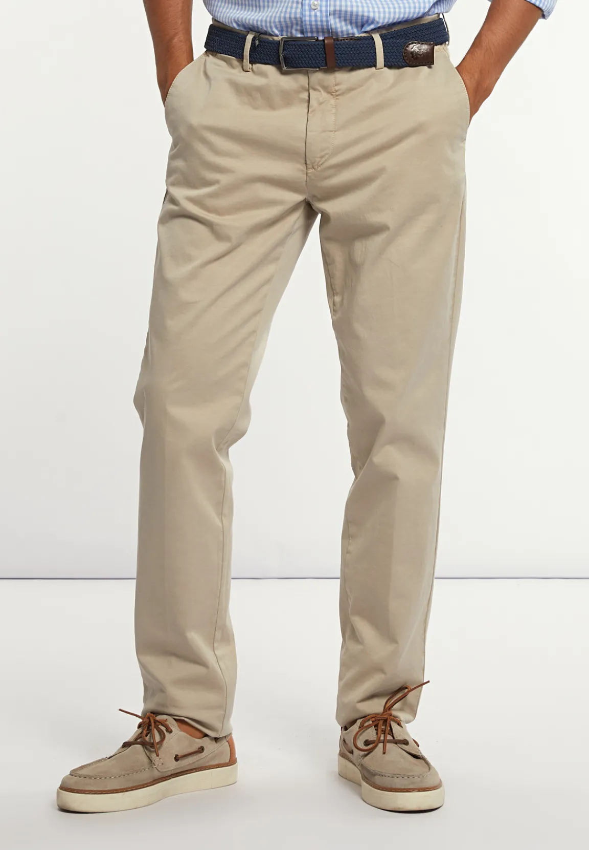 Online River Woods Basic stretch chinobroek beige -