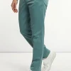 Sale River Woods Basic stretch chinobroek opal green -
