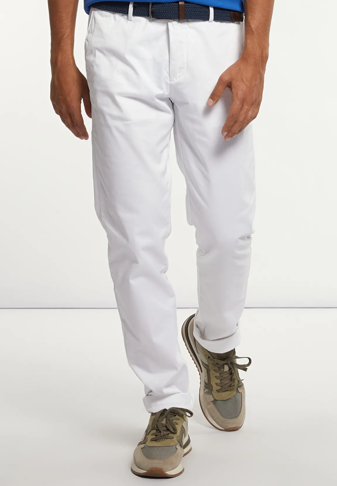 Best River Woods Basic stretch chinobroek white -