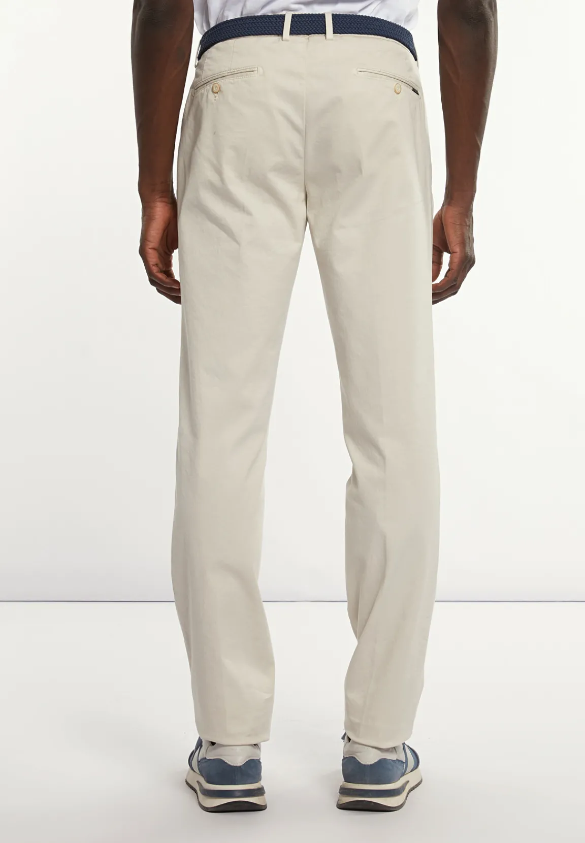 Clearance River Woods Basic stretch chinobroek ivory -
