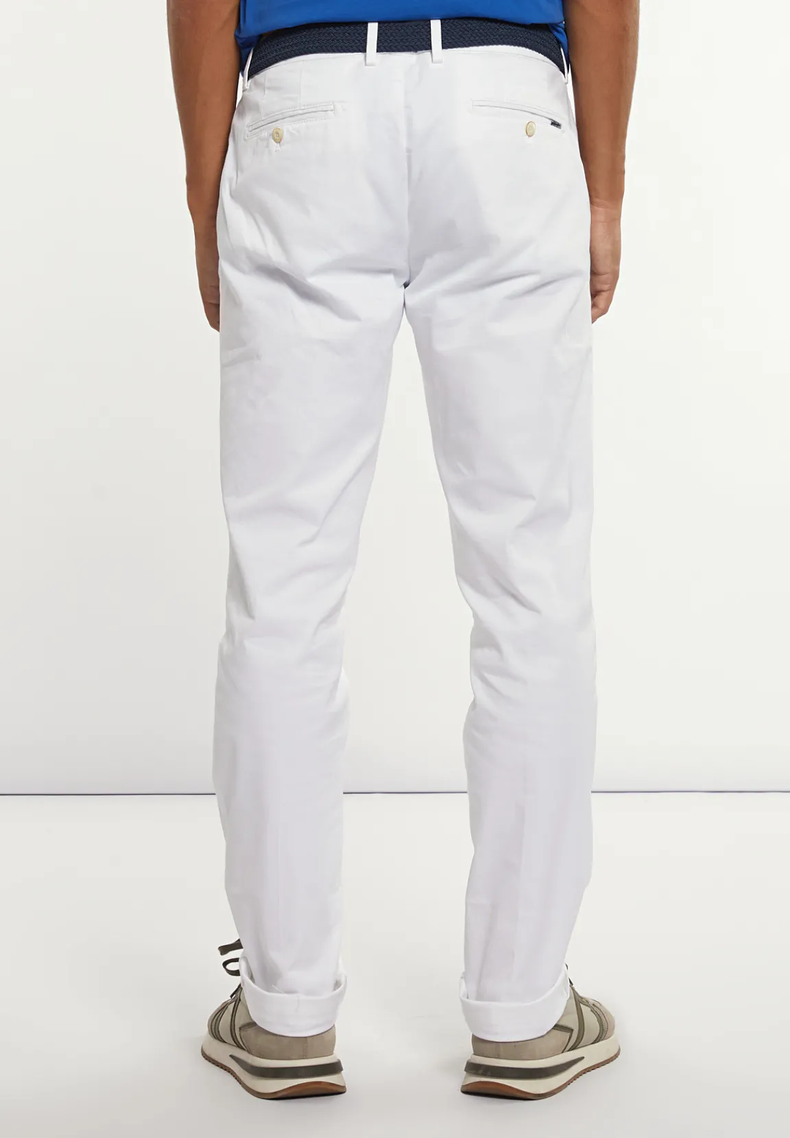 Best River Woods Basic stretch chinobroek white -