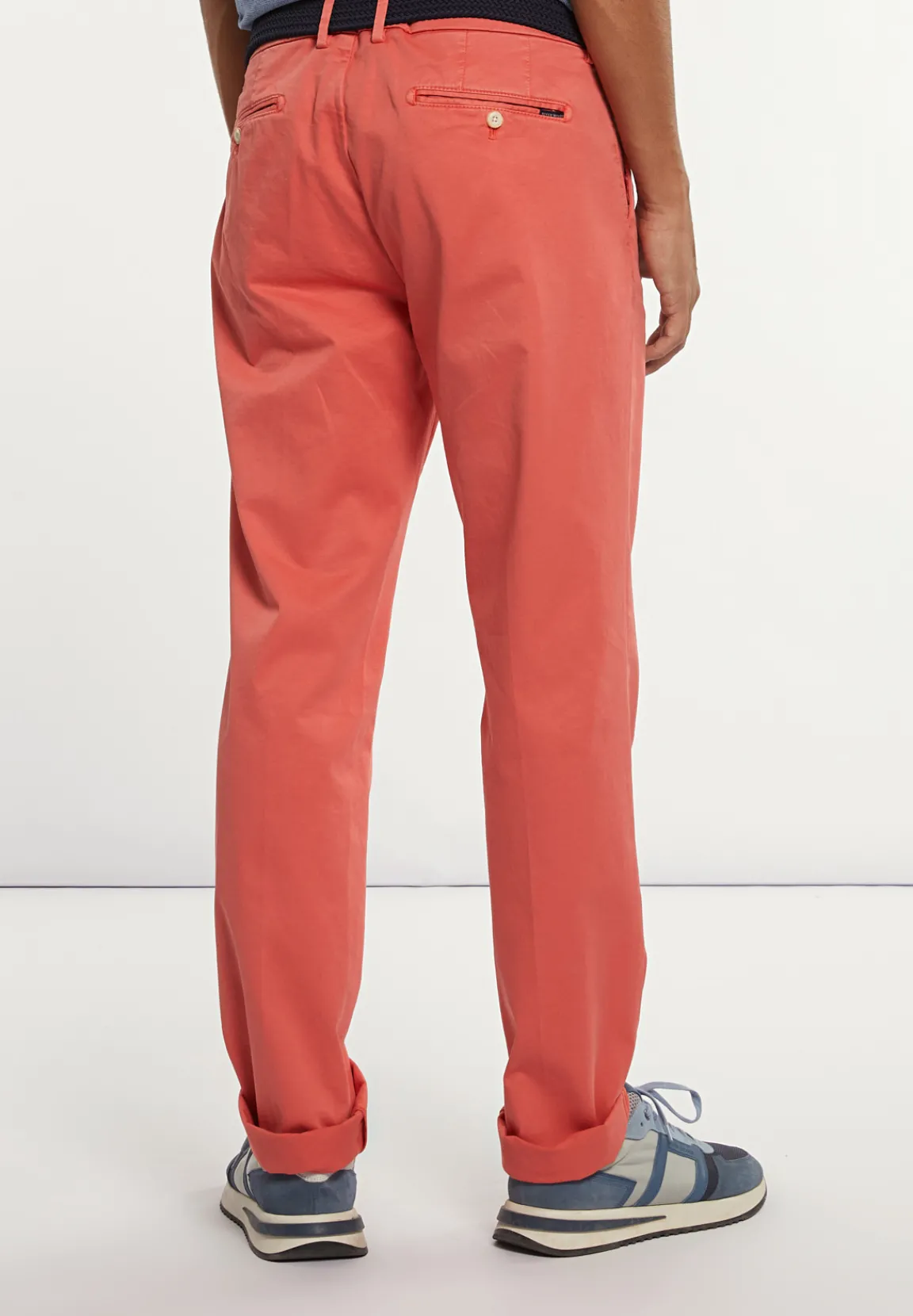 Clearance River Woods Basic stretch chinobroek pastel red -