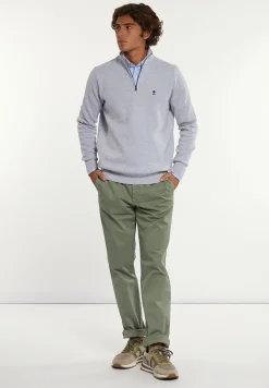 Discount River Woods Basic stretch chinobroek moss -