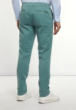 Sale River Woods Basic stretch chinobroek opal green -
