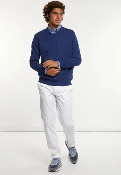 Best River Woods Basic stretch chinobroek white -