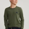 Online River Woods Basic T-shirt lange mouwen kaki -