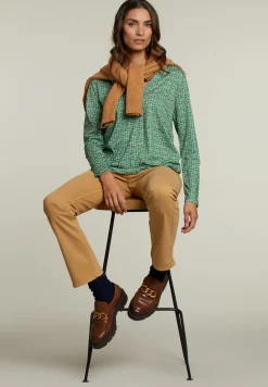 Online River Woods Beige lange broek 5-zakken -