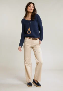 Clearance River Woods Beige rechte stretch broek -