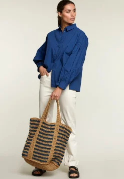 Outlet River Woods Blauw hemd met pofmouwen -