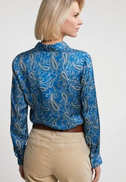 Discount River Woods Blauw/beige klassieke paisley blouse -