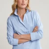 Online River Woods Blauwe effen blouse -