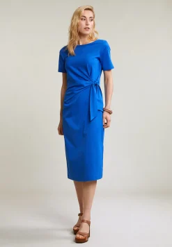 Discount River Woods Blauwe jerseyjurk korte mouwen -