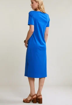 Discount River Woods Blauwe jerseyjurk korte mouwen -