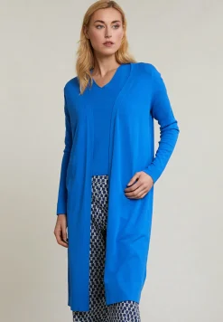 Best River Woods Blauwe lange cardigan lange mouwen -