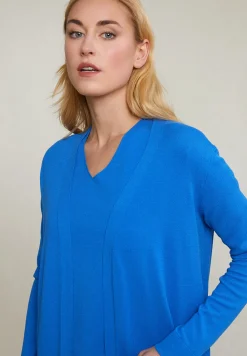 Best River Woods Blauwe lange cardigan lange mouwen -