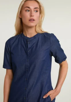 Clearance River Woods Blauwe lange geknoopte jurk -