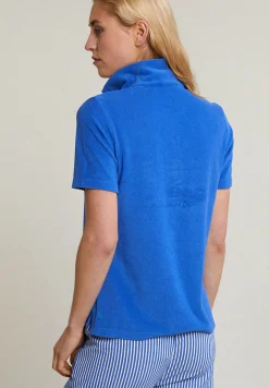 Best River Woods Blauwe éponge polo korte mouwen -