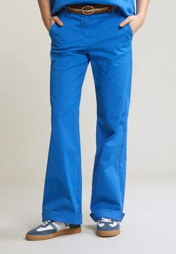 Sale River Woods Blauwe rechte stretch broek -