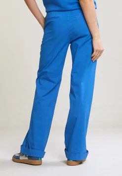 Sale River Woods Blauwe rechte stretch broek -