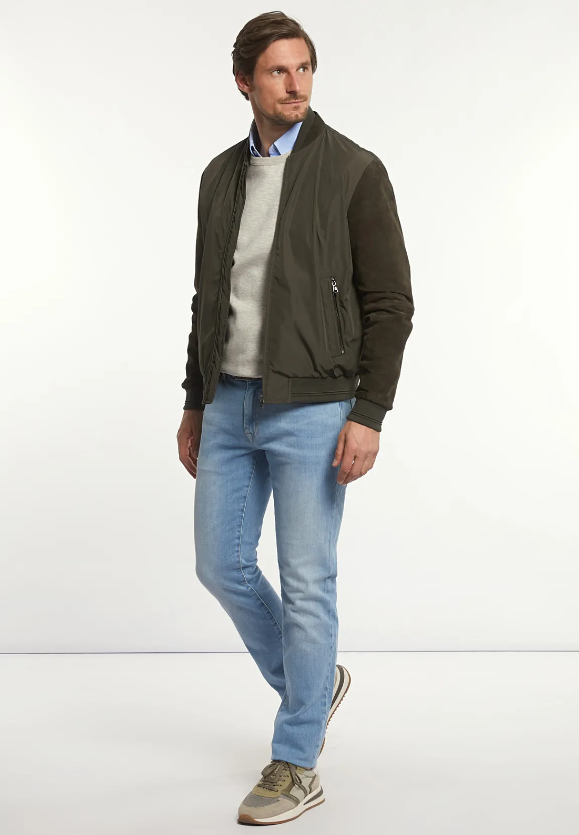 Hot River Woods Blouson suède mouwen alligator -