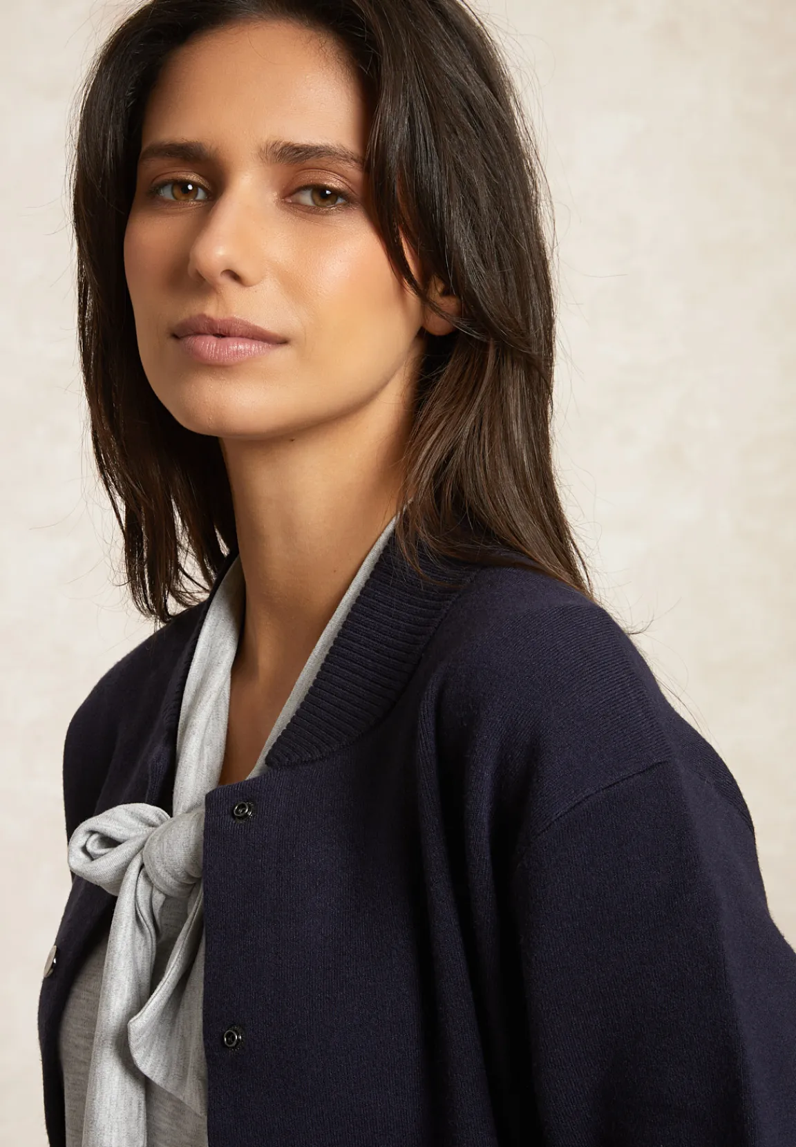 Clearance River Woods Bomber cardigan navy -