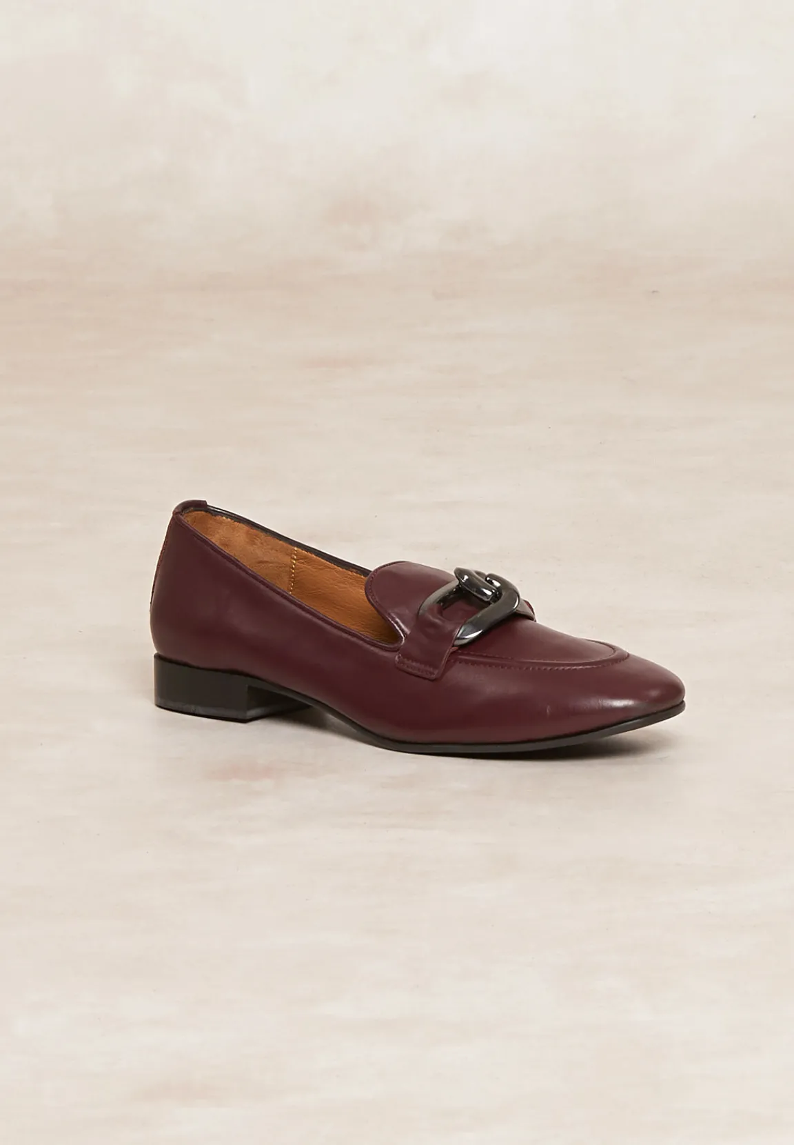 Discount River Woods Bordeaux lederen loafers met hak -