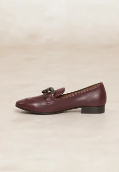 Discount River Woods Bordeaux lederen loafers met hak -