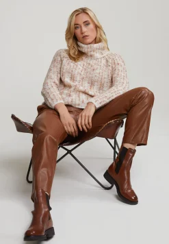 Clearance River Woods Bruine broek vegan leer -