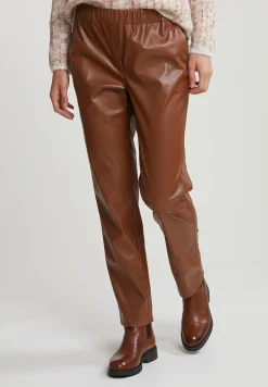 Clearance River Woods Bruine broek vegan leer -