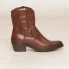 Best River Woods Bruine lederen cowboylaarzen -