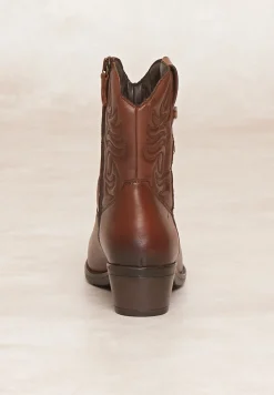 Best River Woods Bruine lederen cowboylaarzen -