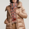 Best River Woods Camel korte donsjas met kap -